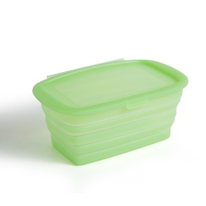 Caserola din Silicon, Flippy, Pliabila, 1L, 18.8 x 8 x 11.5 cm, Rezistenta Temperaturi Extreme, Verde - Img 9