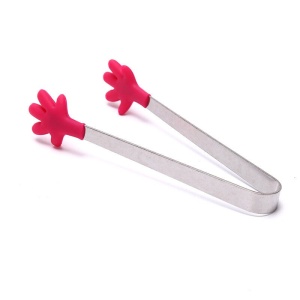 Cleste Creativ pentru Mancare, Flippy, Model Manute din Silicon, 14.5x3 cm, Rezistent la Temperaturi Inalte si Coroziune, Rosu - Img 4