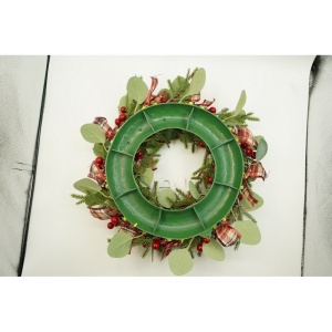 Coronita de Craciun pentru usa, Multicolor, 40 cm, PVC, Artificiala, Decorata, cu LED, Interior/Exterior, Flippy - Img 10