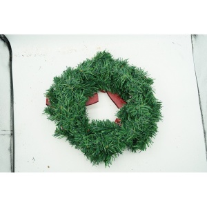 Coronita de Craciun pentru usa, Rosu/Verde, 35 cm, PVC, Artificiala, Decorata, Interior/Exterior, Flippy - Img 10