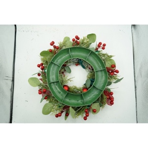 Coronita de Craciun pentru usa, Verde/Rosu, 40 cm, PVC, Artificiala, Decorata, Interior/Exterior, Flippy - Img 10