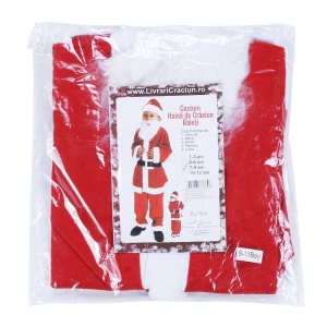Costum Mos Craciun Flippy® Baiat, 7-9 ani, 5 piese, Polar - Img 2