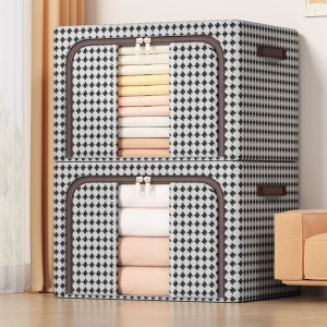 Cutie de Depozitare Pliabila, Flippy, Cu fermoar, 66 L, Textile, 50x40x33 cm, Design Zebra - Img 10