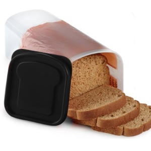 Cutie Depozitare Paine, Flippy, din Plastic, 34 x 13 cm, Pastreaza Prospetimea, Capac Negru - Img 6