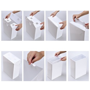 Cutie pentru Pantofi, Flippy, Tip Sertar, din Plastic, Stivuibila, Usa Frontala, 33 x 23 x 13 cm, Transparent - Img 2