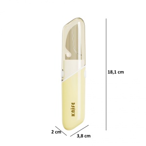 Cutit de Fructe Multifunctional, Flippy, Razatoare, Curatator Fructe-Legume, Deschizator de Sticle, 18.1x3.8x2cm, Galben - Img 7