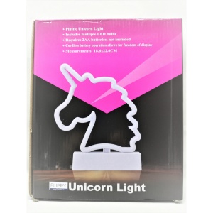Decoratiune Luminoasa cu Baterii Unicorn 25 cm Alb Rece - Img 3
