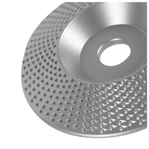 Disc arcuit, argintiu, de rindeluit lemn, 84mm - Img 3