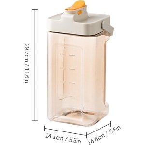 Dozator portabil pentru bauturi Flippy, 3.5 litri, capac etans, duza deschidere/inchidere, recipent din plastic, gradat, filtru, maner, 29.7 x 14.1 x 14.4 cm, pentru diverse bauturi, alb - Img 9