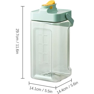 Dozator portabil pentru bauturi Flippy, 3.5 litri, capac etans, duza deschidere/inchidere, recipent din plastic, gradat, filtru, maner, pentru diverse bauturi, 29.7 x 14.1 x 14.4 cm, verde - Img 9