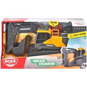 Excavator Dickie Toys Volvo Tracked Excavator 23 cm cu lumini si sunete - Img 9