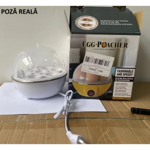 Fierbator de Oua Electric, Flipppy, Capacitate 7 oua, Aparat de fiert oua, 220V, Oprire Automata, 3 Moduri de Fiert Oua, 15 x 15 x 15 cm, Culoare Alb - Img 2