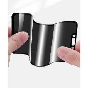 Folie de Protectie, Flippy, pentru iPhone 15, Matte Ceramic Privacy, 9H, Confidentialitate 30°, Anti-Soc, Negru Transparent - Img 5