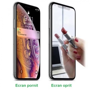Folie de Protectie, Flippy, pentru iPhone 15, Tempered Glass Mirror 8D, Efect Oglinda, HD, Auriu - Img 2
