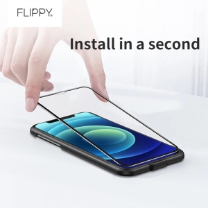 Folie ecran Flippy pentru iPhone 14 Pro, Sticla ESD, Top Glass, Anti-static, Negru - Img 4