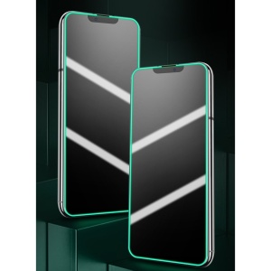 Folie Sticla Securizata Flippy, Luminous, compatibila cu Apple iPhone 14 Pro Max, Margine fosforescenta verde - Img 7
