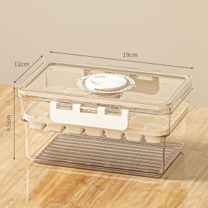 Forma de Gheata, Flippy, Doua Straturi, Inchidere Etans, din PP+PET, 19 x 12 x 9.5 cm, Bej - Img 2