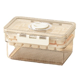 Forma de Gheata, Flippy, Doua Straturi, Inchidere Etans, din PP+PET, 19 x 12 x 9.5 cm, Bej - Img 1