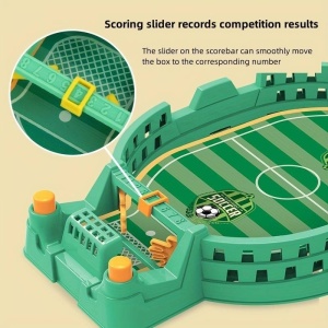 Fotbal de Masa Interactiv pentru Copii, Flippy, cu 2 Mingi Incluse, Tabela Scor, 22.8x12x4 cm, Verde - Img 6
