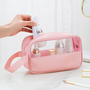 Geanta cosmetice Flippy, pentru voiaj sau organizare, 22 x 12 x 8 cm, roz - Img 3