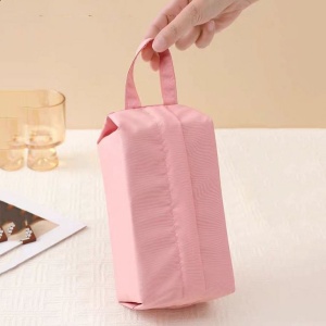 Geanta de Depozitare, Flippy, Pentru Haine Mici, Lenjerie, Sosete, Cosmetice, Impermeabila, cu Maner, 10x20x3 cm, Roz - Img 4