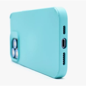 Husa Apple iPhone 14, Flippy, din Silicon Lichid, Interior din Microfibra, Lentile Fosforescente de Protectie Camera, Anti Amprenta, Rezistenta la Socuri, Bleu - Img 4