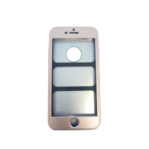 Husa Apple iPhone 7 Full Silicone 360 Auriu + Folie de protectie - Img 3