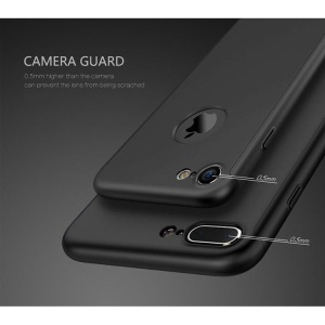 Husa Apple iPhone 7 IPAKY Full Cover 360 Negru + Folie Cadou - Img 2