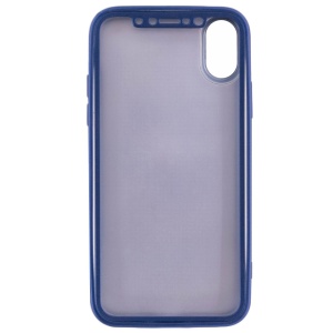Husa Apple iPhone X Full Silicone 360 Albastru + Folie de protectie - Img 4