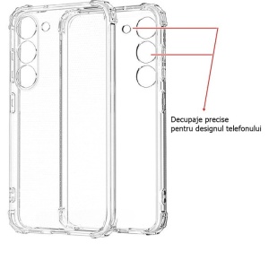Husa de protectie Flippy, Airbag Shock Absorption, TPU, pentru Samsung Galaxy S23 , Transparent - Img 4