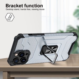 Husa de protectie Flippy compatibila cu Apple iPhone 13 Pro Acrylic Armor cu suport Negru - Img 3