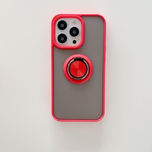 Husa de protectie Flippy compatibila cu Apple iPhone 13 Pro,Defender cu prindere inel,Rosu - Img 3
