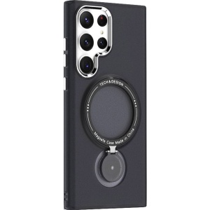 Husa de protectie Flippy, cu incarcare Wireless, Tehnologie Magsafe, TPU, Inel magnetic rotativ cu functie de suport, pentru Samsung Galaxy S23 Plus , Negru - Img 1