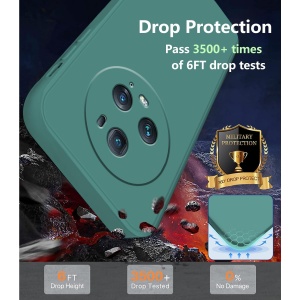 Husa de Protectie, Flippy, pentru Honor Magic 5 Pro, Liquid Silicone, cu Microfibra pe Interior, Protectie Antisoc, Compatibil Incarcare Wireless, Verde - Img 4