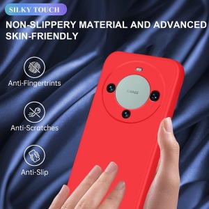 Husa de Protectie, Flippy, pentru Huawei Mate 60 Pro, Liquid Silicone, cu Microfibra pe Interior, Protectie Antisoc, Compatibil Incarcare Wireless, Rosu - Img 7