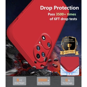 Husa de Protectie, Flippy, pentru Huawei P50 Pro, Liquid Silicone, cu Microfibra pe Interior, Protectie Antisoc, Compatibil Incarcare Wireless, Rosu - Img 4