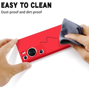 Husa de Protectie, Flippy, pentru Huawei P60 Pro, Liquid Silicon, cu Microfibra pe Interior, Protectie Antisoc, Compatibil Incarcare Wireless, Rosu - Img 2