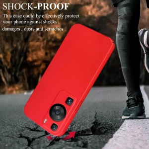 Husa de Protectie, Flippy, pentru Huawei P60 Pro, Liquid Silicon, cu Microfibra pe Interior, Protectie Antisoc, Compatibil Incarcare Wireless, Rosu - Img 12