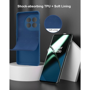 Husa de Protectie, Flippy, pentru OnePlus 11 5G, Liquid Silicone, cu Microfibra pe Interior, Protectie Antisoc, Compatibil Incarcare Wireless, Albastru - Img 5