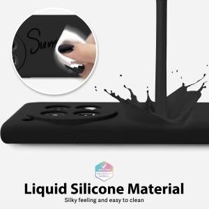 Husa de Protectie, Flippy, pentru OnePlus 12 5G, Liquid Silicone, cu Microfibra pe Interior, Protectie Antisoc, Compatibil Incarcare Wireless, Negru - Img 5