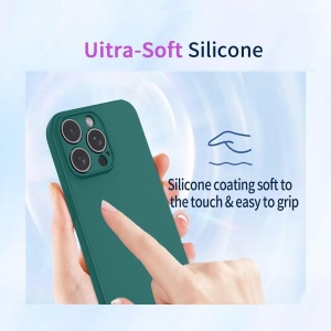 Husa de Protectie, Flippy, pentru Oppo Reno 11 F, Liquid Silicone, cu Microfibra pe Interior, Protectie Antisoc, Compatibil Incarcare Wireless, Verde - Img 3