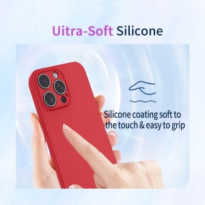 Husa de Protectie, Flippy, pentru Oppo Reno 11 F, Liquid Silicone, cu Microfibra pe Interior, Protectie Antisoc, Compatibil Incarcare Wireless, Rosu - Img 3