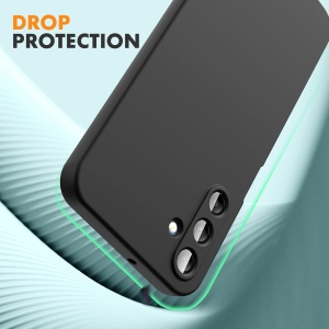 Husa de Protectie, Flippy, pentru Samsung Galaxy A15, Liquid Silicone, cu Microfibra pe Interior, Protectie Antisoc, Compatibil Incarcare Wireless, Negru - Img 4