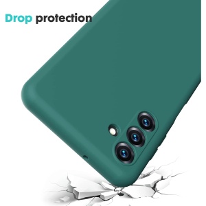 Husa de Protectie, Flippy, pentru Samsung Galaxy A55, Liquid Silicone, cu Microfibra pe Interior, Protectie Antisoc, Compatibil Incarcare Wireless, Verde - Img 4