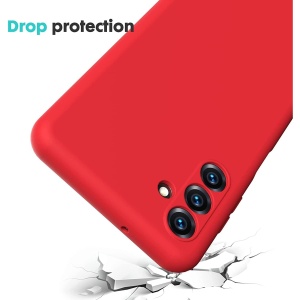 Husa de Protectie, Flippy, pentru Samsung Galaxy S23 FE, Liquid Silicone, cu Microfibra pe Interior, Protectie Antisoc, Compatibil Incarcare Wireless, Rosu - Img 4
