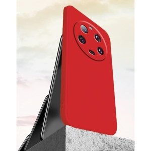 Husa de Protectie, Flippy, pentru Xiaomi 14 Ultra, Liquid Silicone, cu Microfibra pe Interior, Protectie Antisoc, Compatibil Incarcare Wireless, Rosu - Img 3