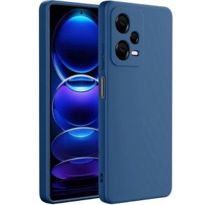 Husa de Protectie, Flippy, pentru Xiaomi Redmi Note 12 Pro 5G, Liquid Silicone, cu Microfibra pe Interior, Protectie Antisoc, Compatibil Incarcare Wireless, Albastru - Img 1