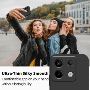 Husa de Protectie, Flippy, pentru Xiaomi Redmi Note 13 Pro 5G, Liquid Silicone, cu Microfibra pe Interior, Protectie Antisoc, Compatibil Incarcare Wireless, Negru - Img 6