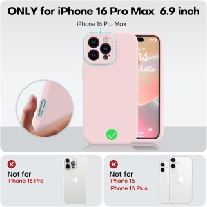 Husa de Protectie Matte TPU, Flippy, pentru Apple iPhone 16 Pro Max, Protectie Camera, Antisoc, Antizgariere, Antialunecare, Acoperire Completa, Roz - Img 6