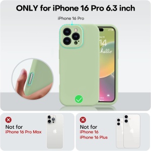 Husa de Protectie Matte TPU, Flippy, pentru Apple iPhone 16 Pro, Protectie Camera, Antisoc, Antizgariere, Antialunecare, Acoperire Completa, Verde - Img 3